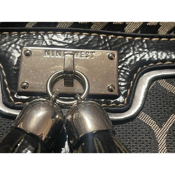 Nine West Black and Grey Design Shoulder Tote - Picture 4 of 6